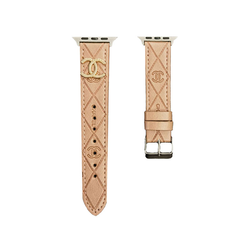 Luxury CC Apple Watch Band Brown-YHK2405059