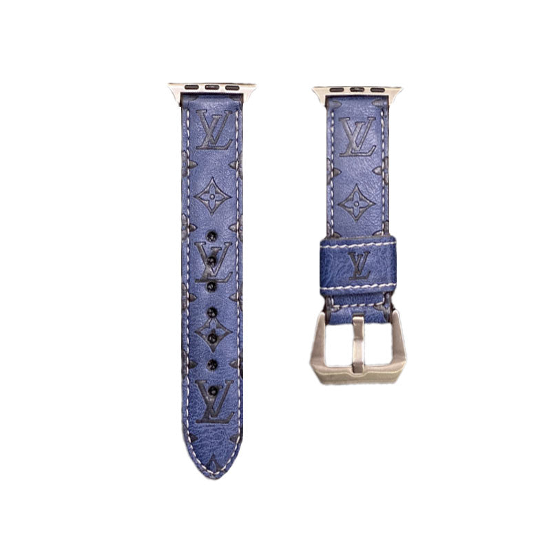 Bőr Monogram Apple Watch Band bőr vörös-yh24422