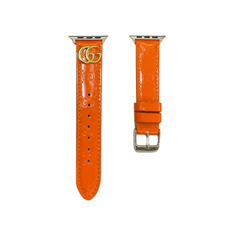 Usnjeni GG Apple Watch Band Orange-LGK240509