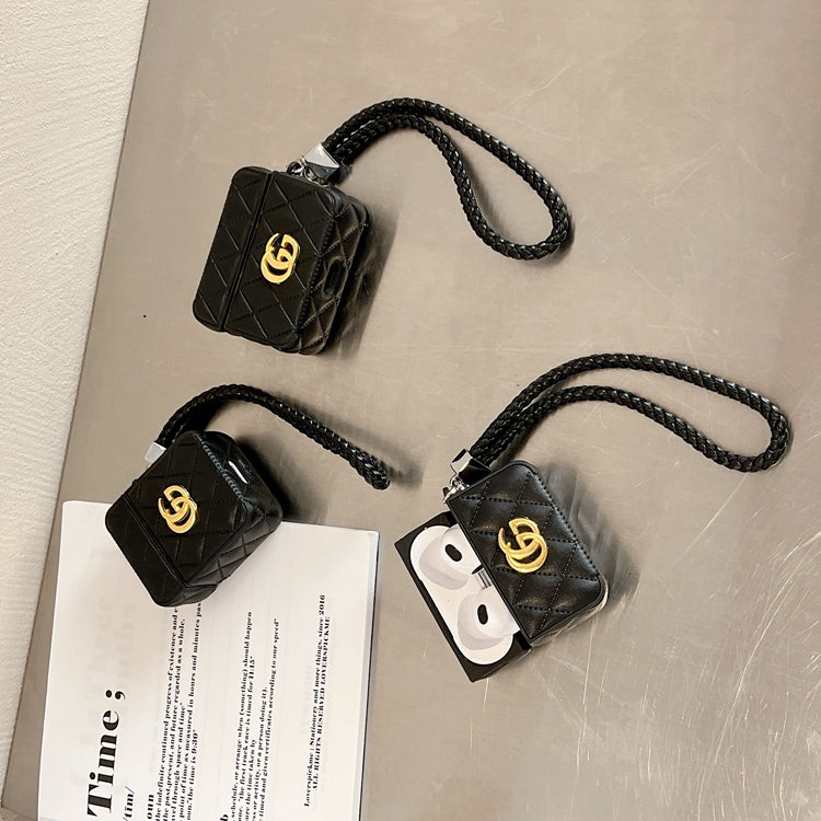 Luxe GG AirPods Cases Black-LGB240424