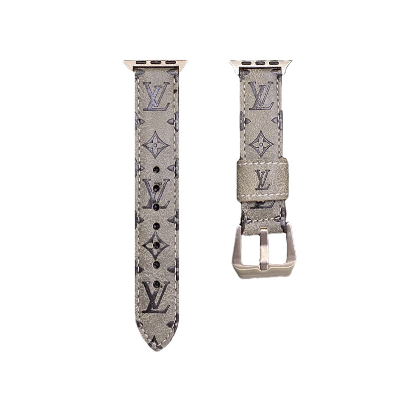 Bőr Monogram Apple Watch Band bőr vörös-yh24422