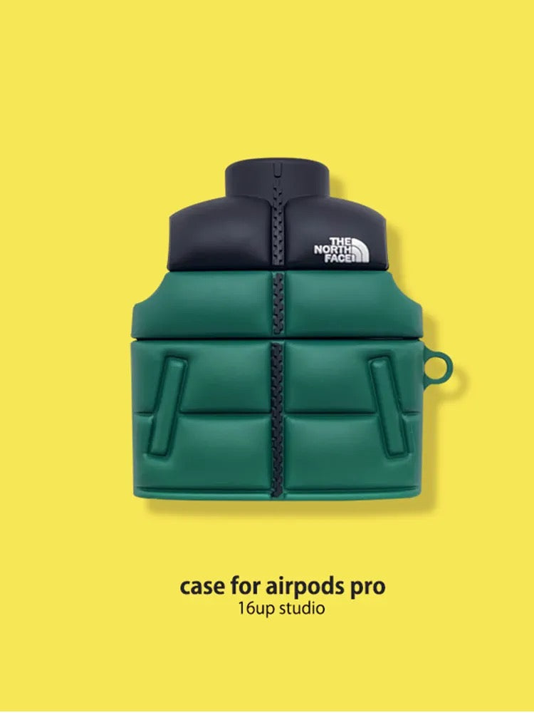 Custodia per Airpods in stile piumino TNF