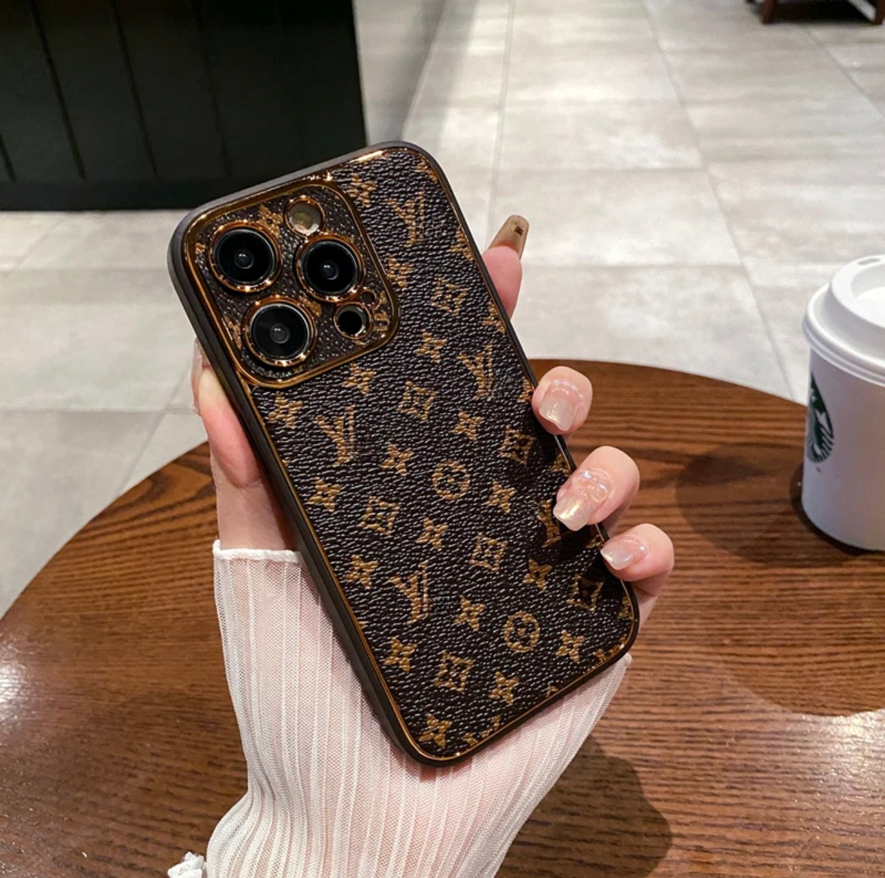 New LV Shine X Mono iPhone Case (με κουτί)