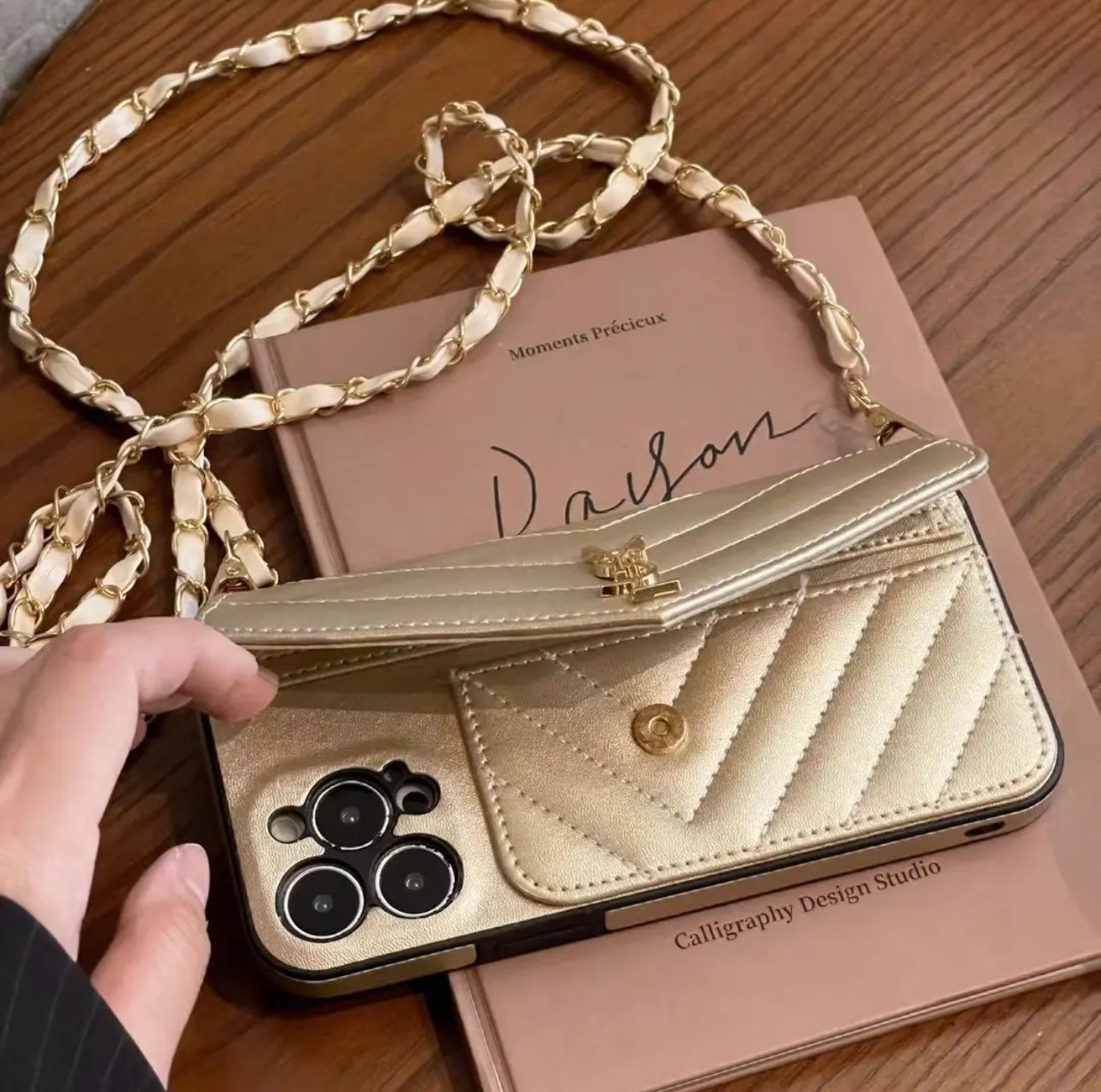 YSL Luxurious iPhone Case（With chain）