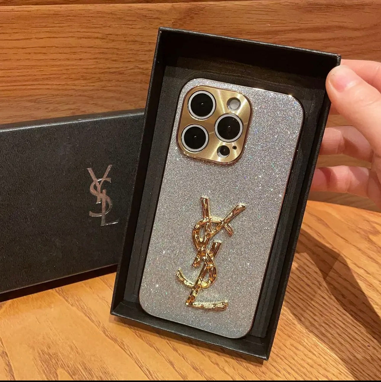 YSL X mono iPhone ohišje (s poljem) | Sijaj