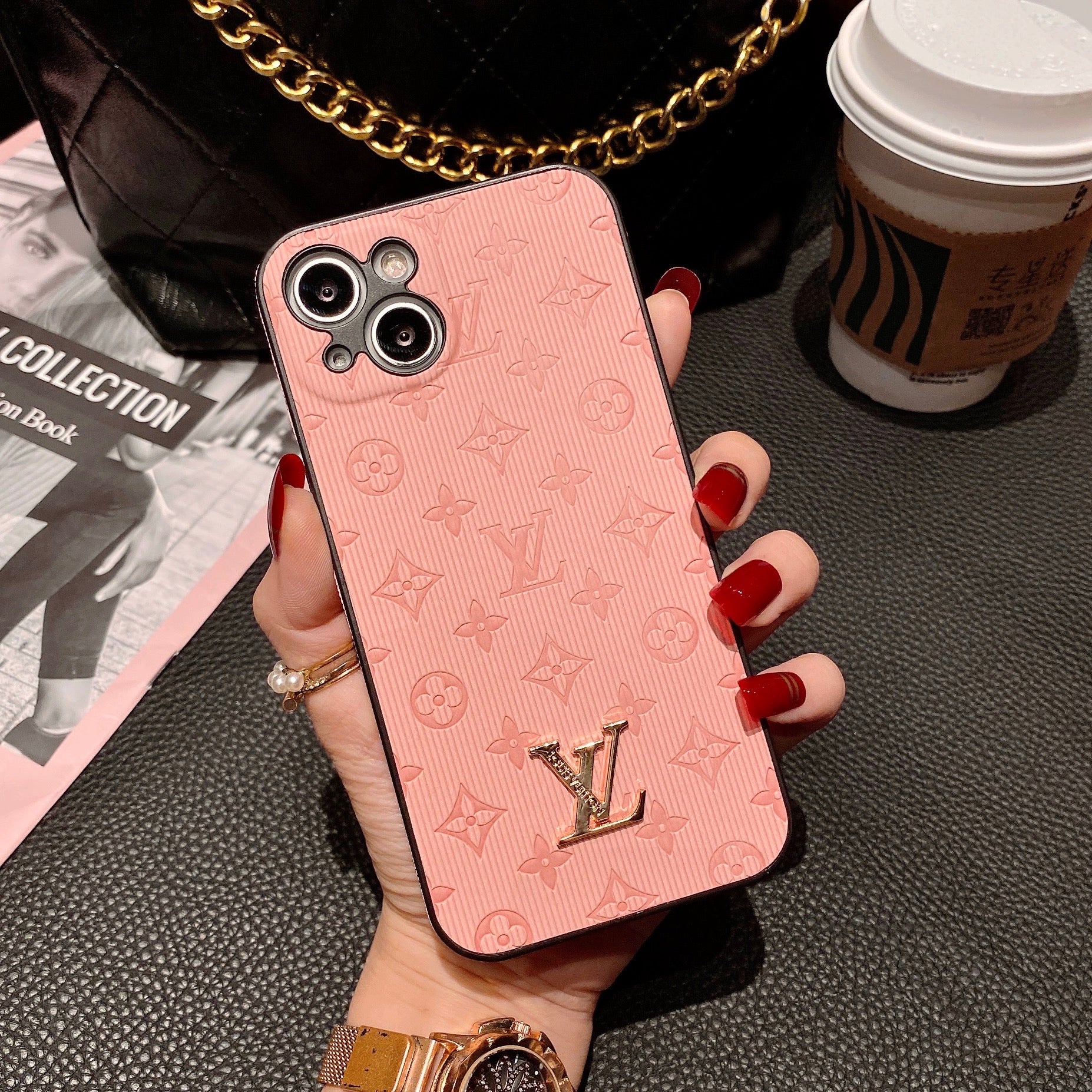 جديد LV Shine X Mono iPhone Case