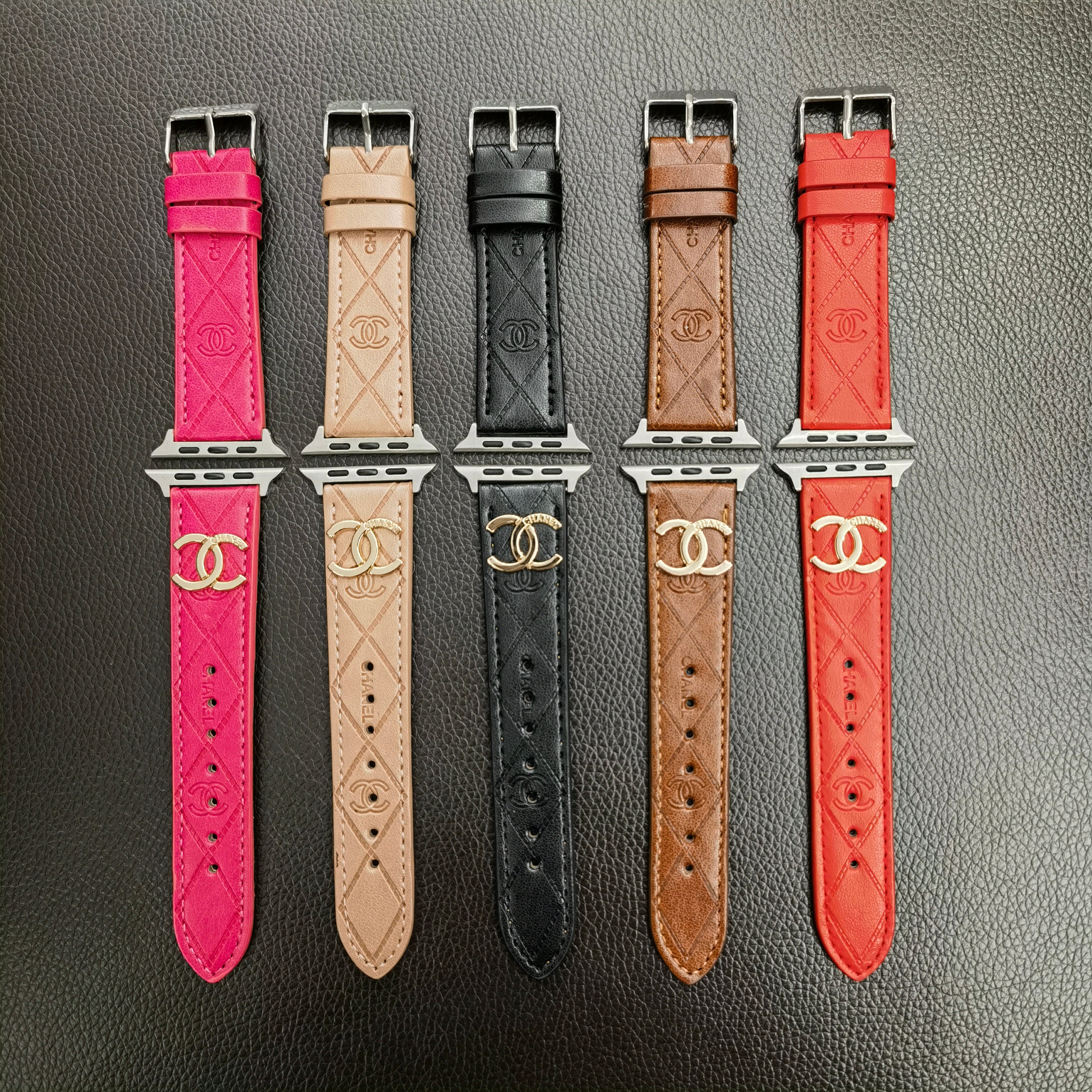 Luxury CC Apple Watch Band Brown-YHK2405059