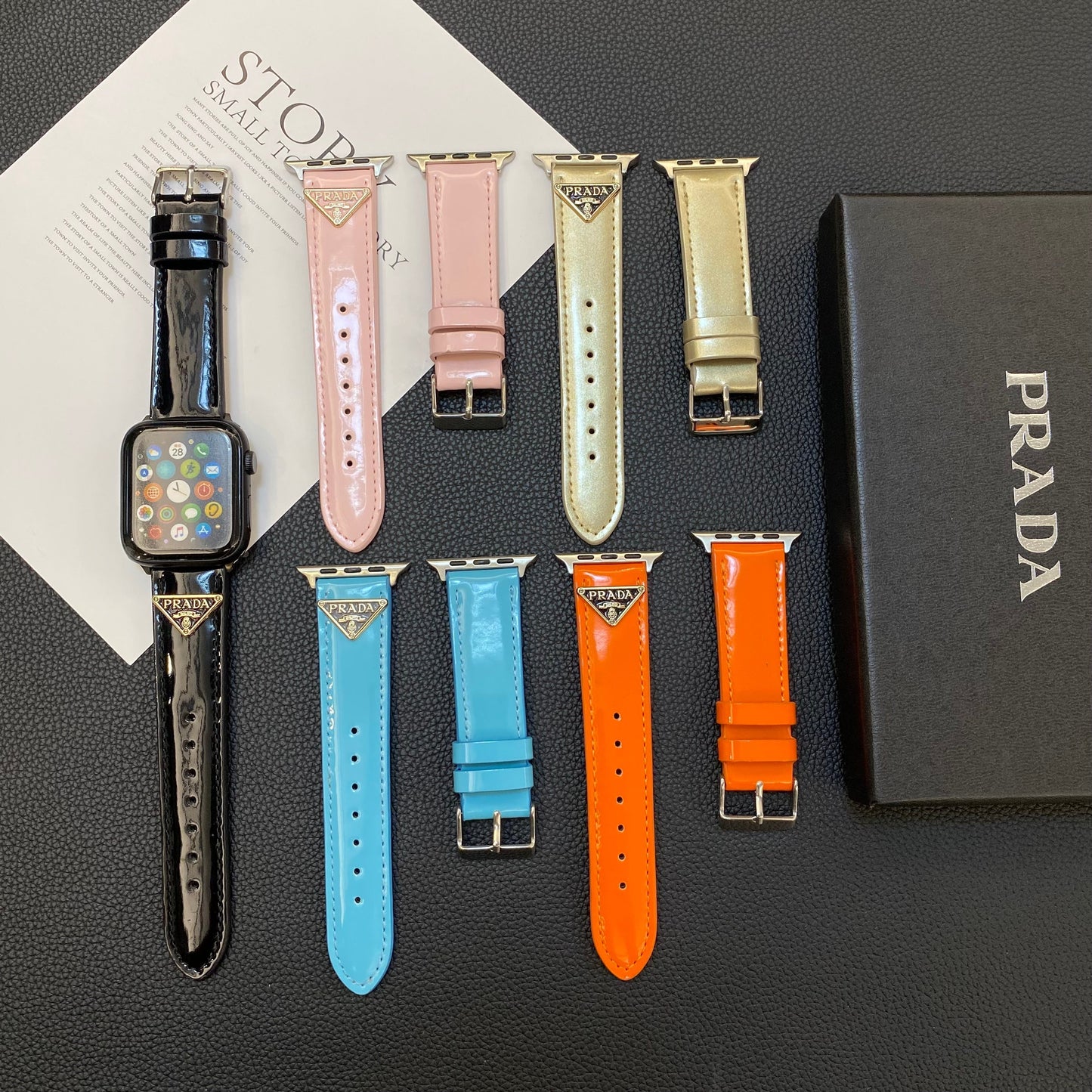 Prada Apple Watch Band Black-LPK240509