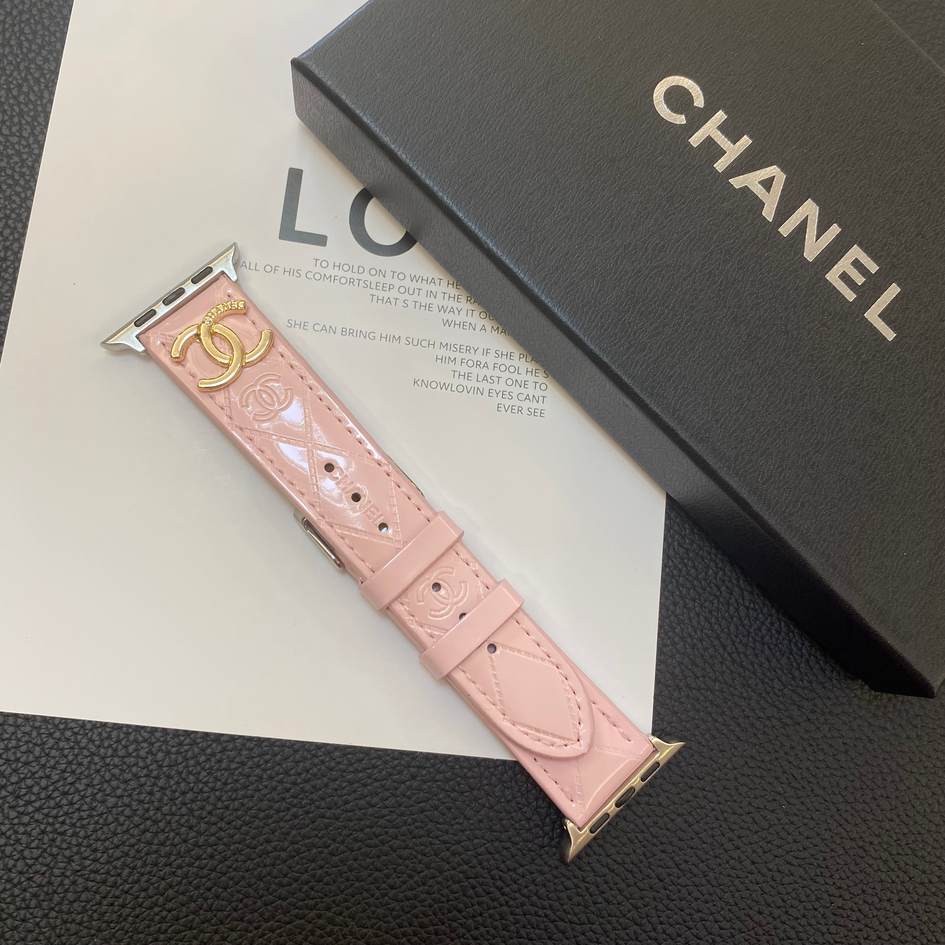 Δερμάτινη CC Apple Watch Band Pink-DLG240509