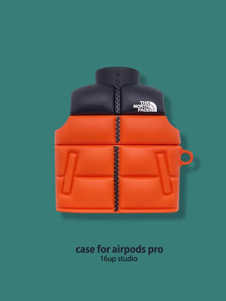 Custodia per Airpods in stile piumino TNF