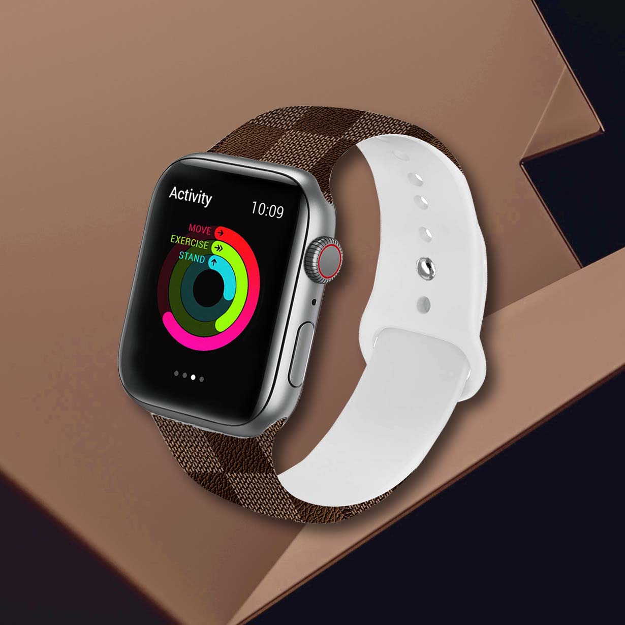 Band Apple Watch | Chèque brun